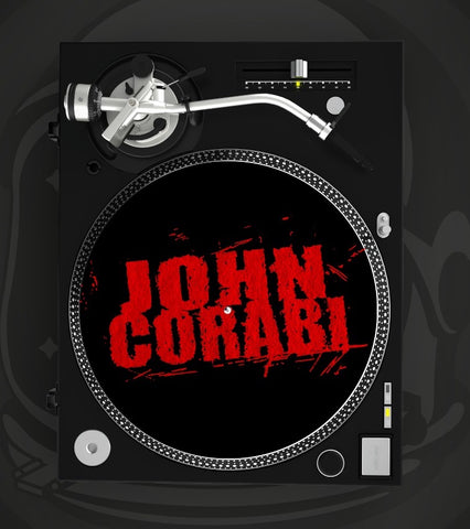 Slipmat John Corabi logo Mötley Crüe 94 Rojo